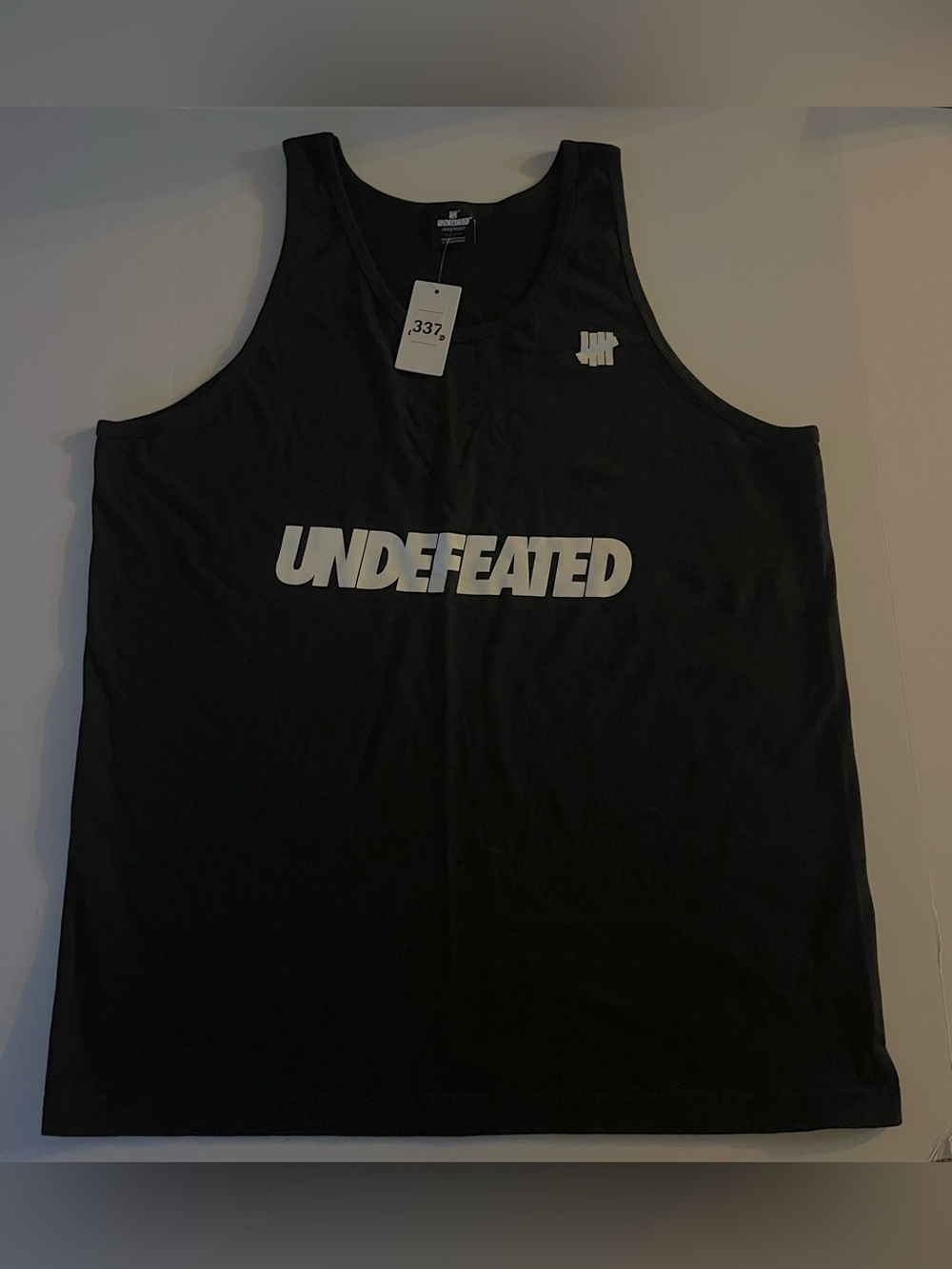 Undefeated Black Tank with White Logo Size 2XL